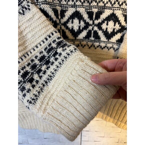 Polo Ralph Lauren Fair Isle-style wool-blend sweater cream black Nordic print - Picture 3 of 9